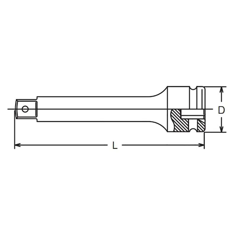 Ko-ken Tools 1/4 Sq. Dr. Extension Bar Length 150mm Pin type Ko-ken Tools