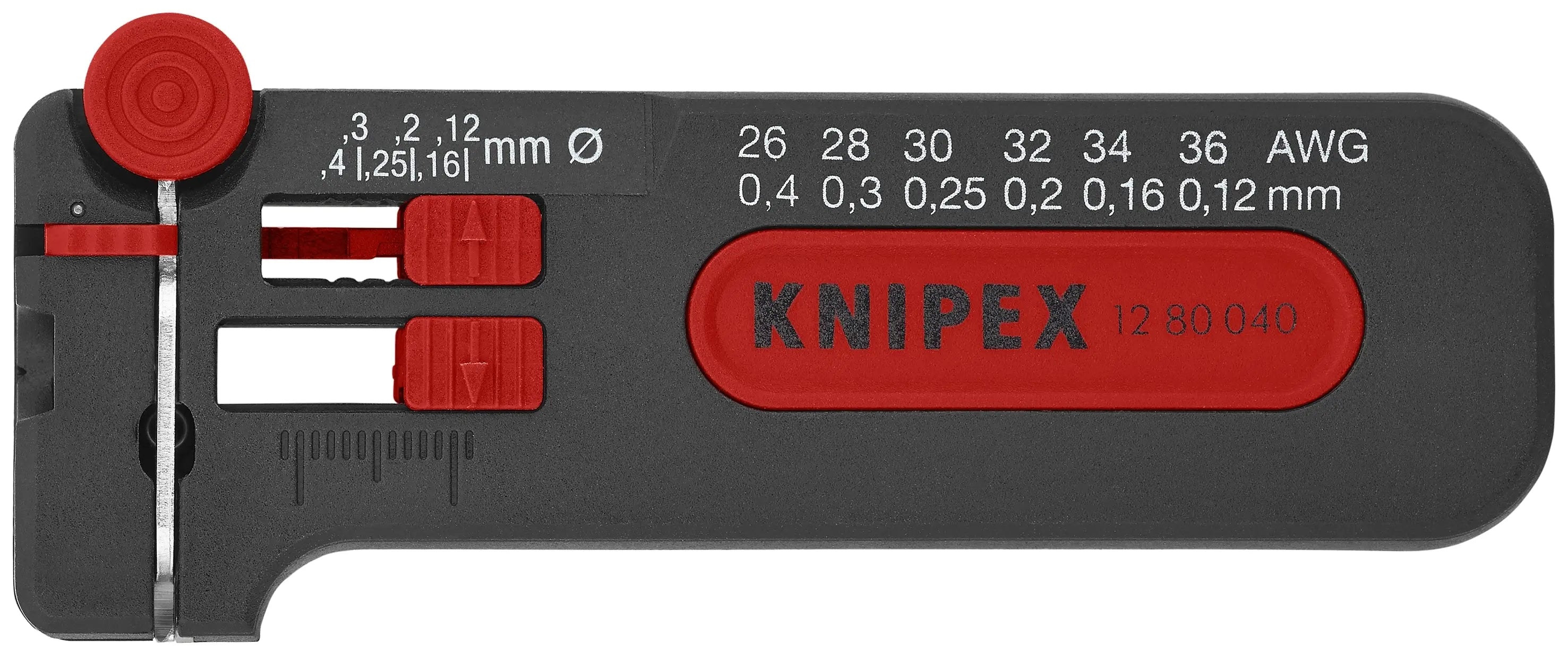 Knipex 12 80 040 SB KN | Precision Mini Wire Stripper, 26-36 AWG Knipex