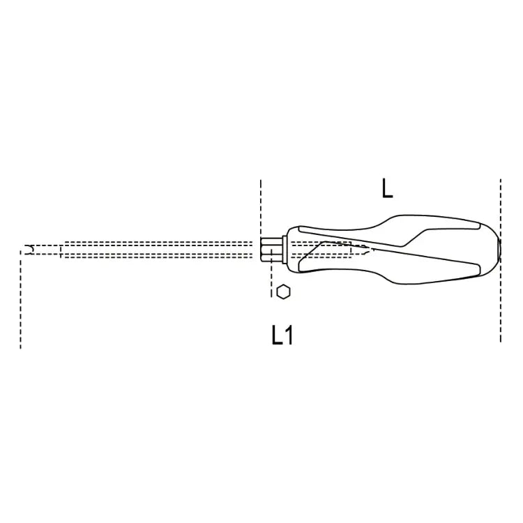 Beta Tools (Article# 1281BG) Interchangeable Blade Screwdriver Handle - BT 012810280 