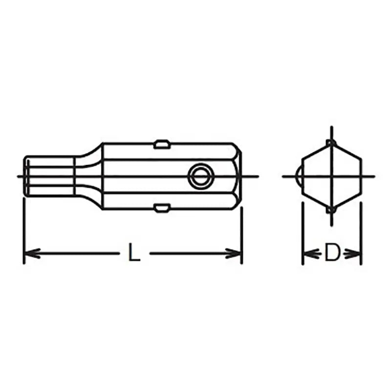 Ko-ken Tools 5/16 Hex Dr. Bit 8mm Hex Length 32mm Ko-ken Tools