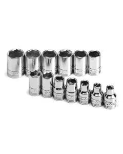 SK Tools - Set Socket 3/8dr Standard 6pt Metric 13pc - 13S SK Tools