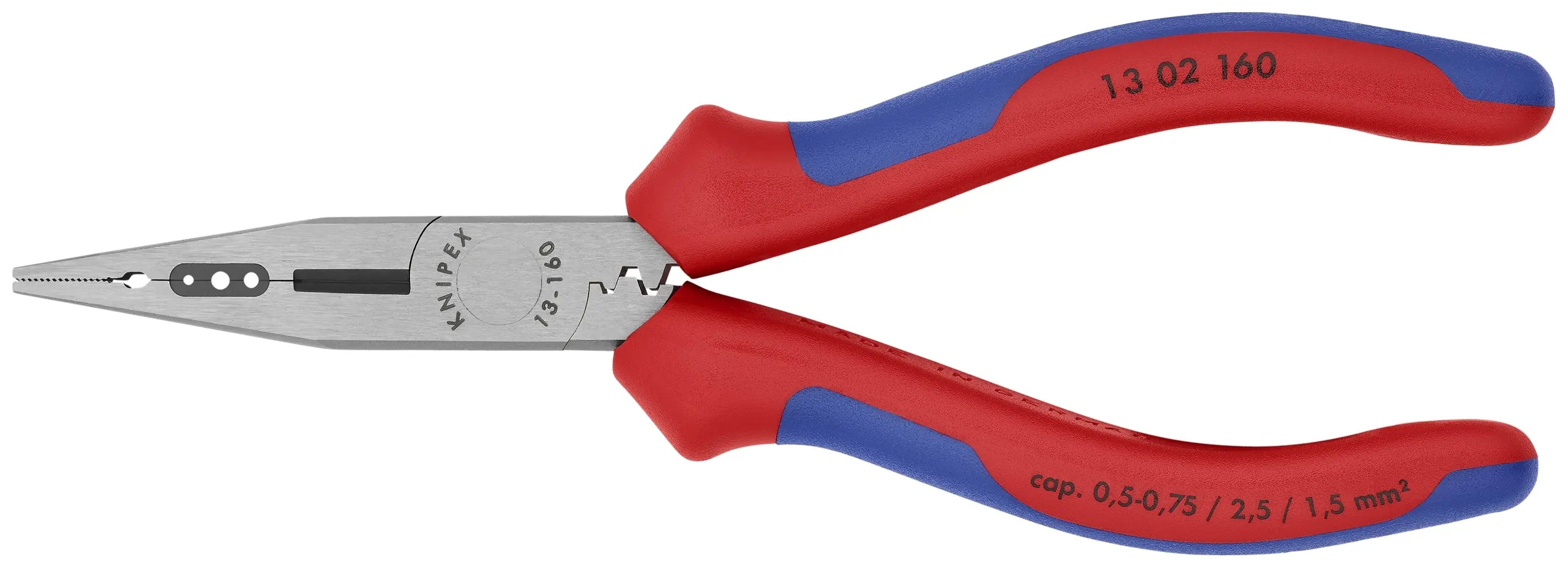 Knipex 13 02 160 KN | 4-in-1 Electricians' Pliers, Metric Wire, Multi-Component Knipex