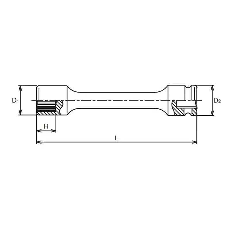 Ko-ken Tools 3/8 Sq. Dr. Extension Socket 10mm 12 point Length 150mm Ko-ken Tools