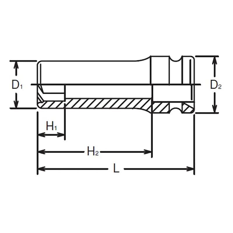 Ko-ken Tools 3/8 Sq. Dr. Socket 8mm Pathfinder Length 80mm Ko-ken Tools