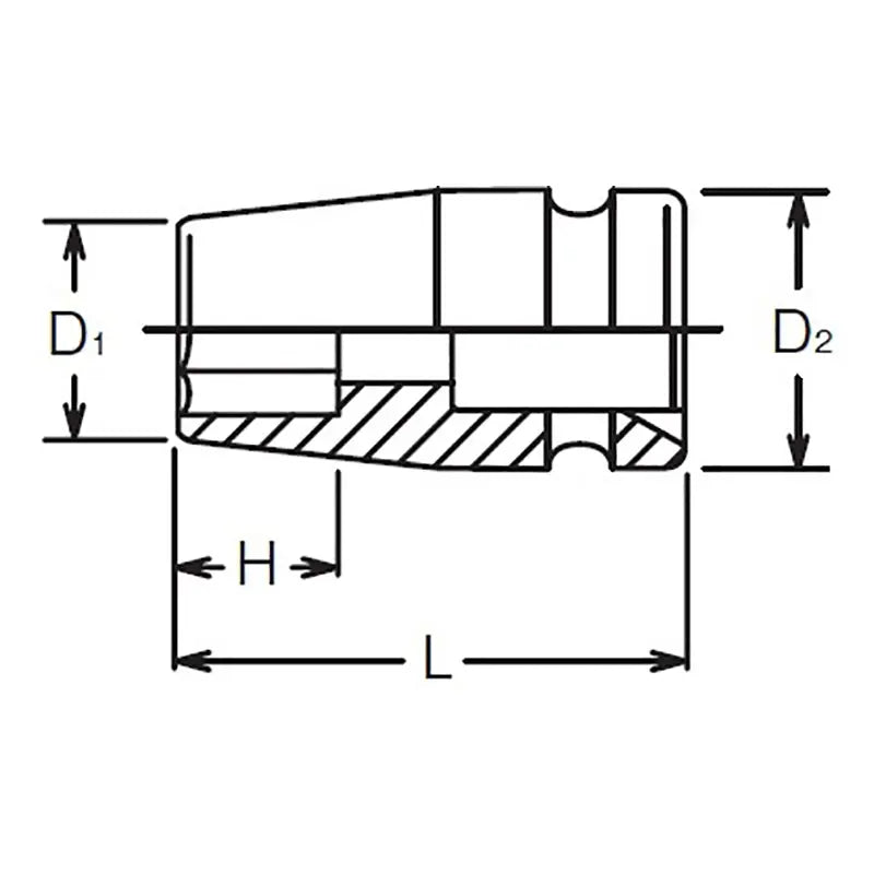 Ko-ken Tools 3/8 Sq. Dr. Socket 13/16 6 point Length 32mm Ko-ken Tools