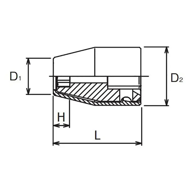 Ko-ken Tools 3/8 Sq. Dr. Socket with Plastic Protector 10mm 6 point Length 33.3mm Turnable POM cover Ko-ken Tools