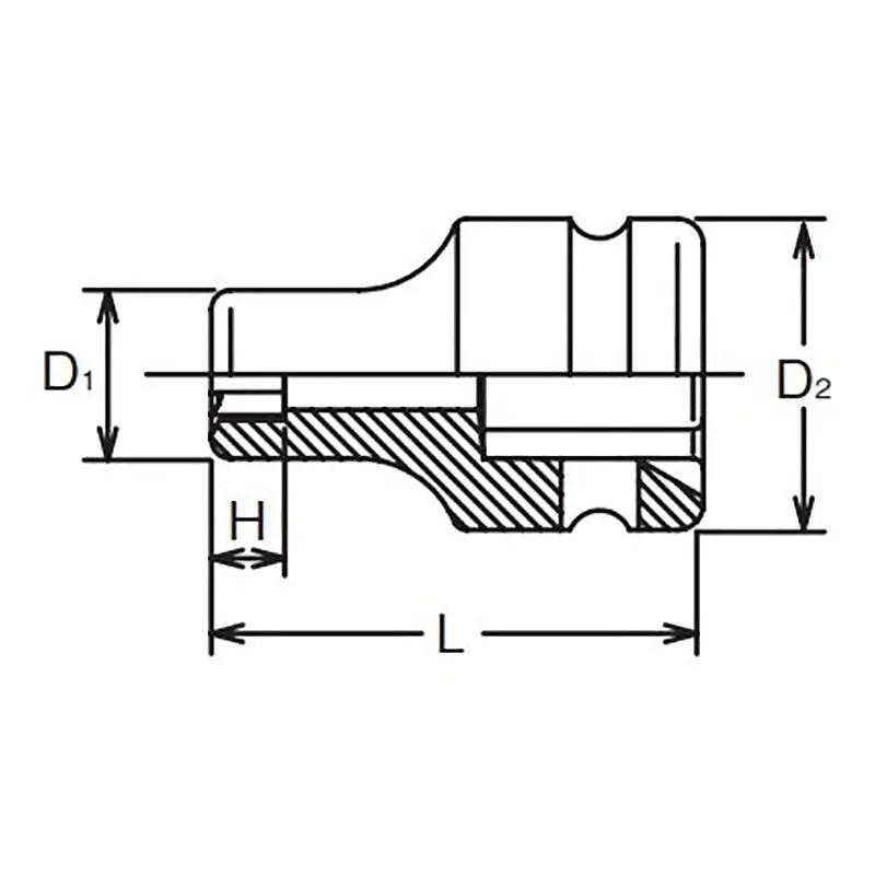 Ko-ken Tools 3/8 Sq. Dr. Socket 5S Length 32mm Ko-ken Tools
