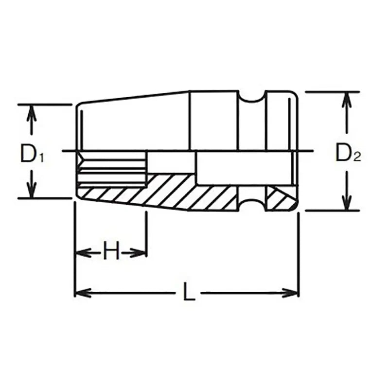 Ko-ken Tools 3/8 Sq. Dr. Socket 12mm 12 point Length 32mm Ko-ken Tools