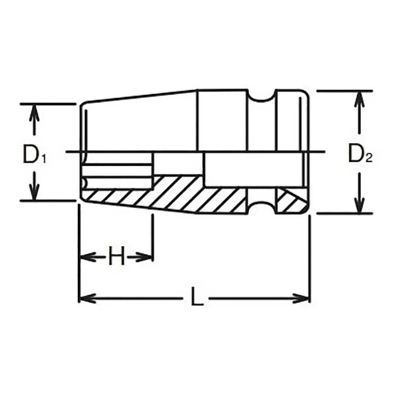 Ko-ken Tools 3/8 Sq. Dr. Socket 13mm Surface Length 32mm Ko-ken Tools
