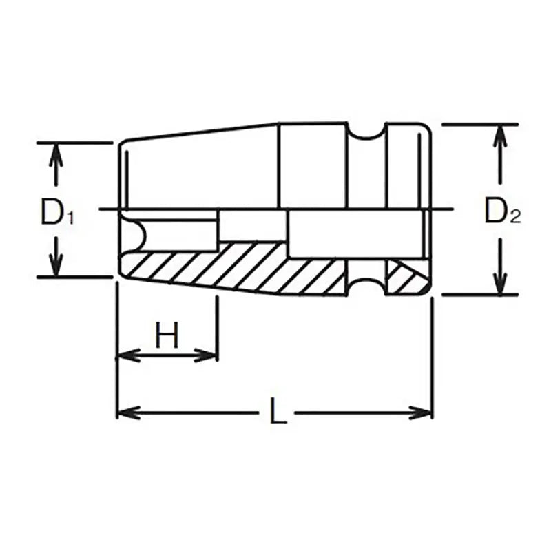 Ko-ken Tools 3/8 Sq. Dr. Impact TORXplusÂ® 10EPL Low Profile Socket - Length 32mm Ko-ken Tools