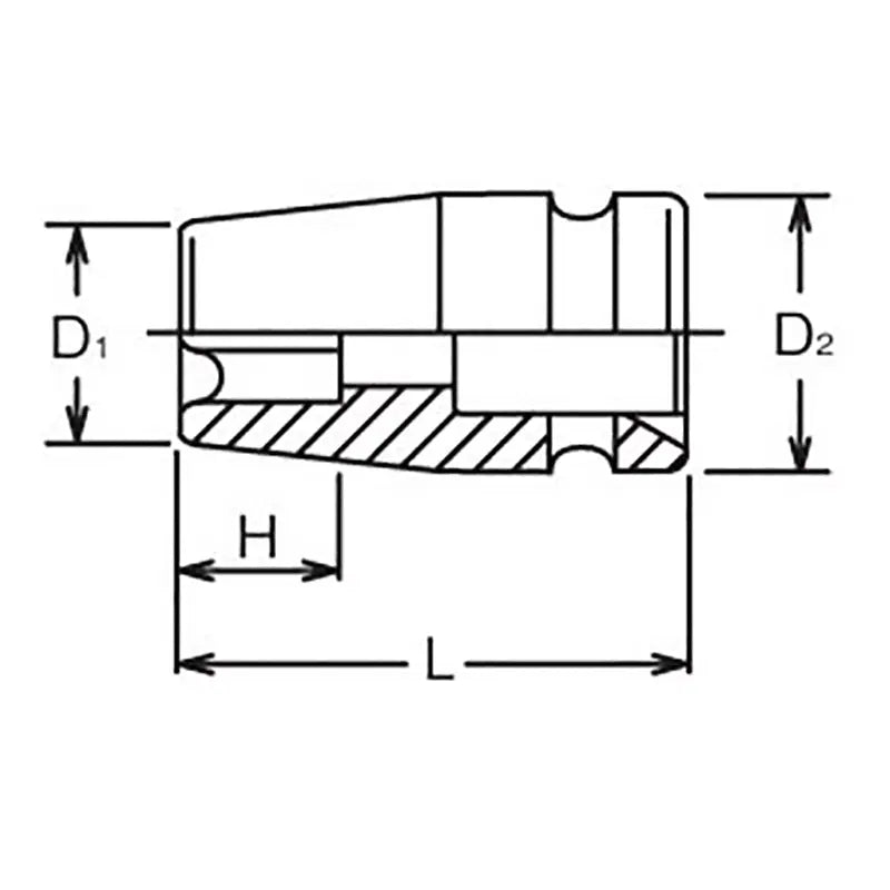 Ko-ken Tools 3/8 Sq. Dr. Impact TORXplusÂ® 12EPL Low Profile Socket - Length 32mm Ko-ken Tools