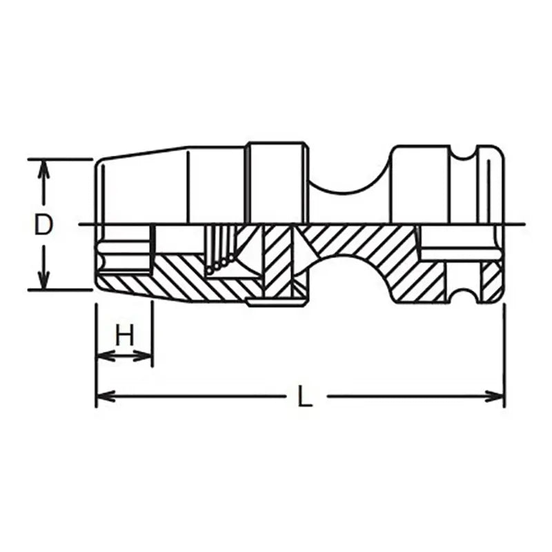 Ko-ken Tools 3/8 Sq. Dr. Universal Socket 5/8 6 point Length 59mm Ko-ken Tools