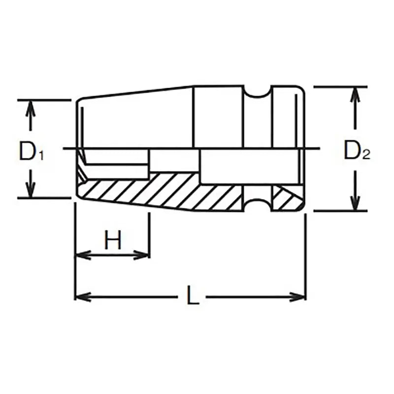 Ko-ken Tools 3/8 Sq. Dr. Socket 15mm Pathfinder Length 32mm Ko-ken Tools