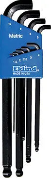 Eklind Set of 9 Long Stubby Ball End Hexagon L-Key - EK 13509 Hexagon L-Key Set Eklind