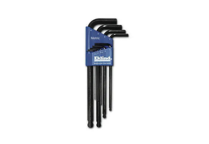Wright Tool Set of 9 Metric Hexagon Ball Driver L-Key, 1.5mm - 10mm - WT 9E13609