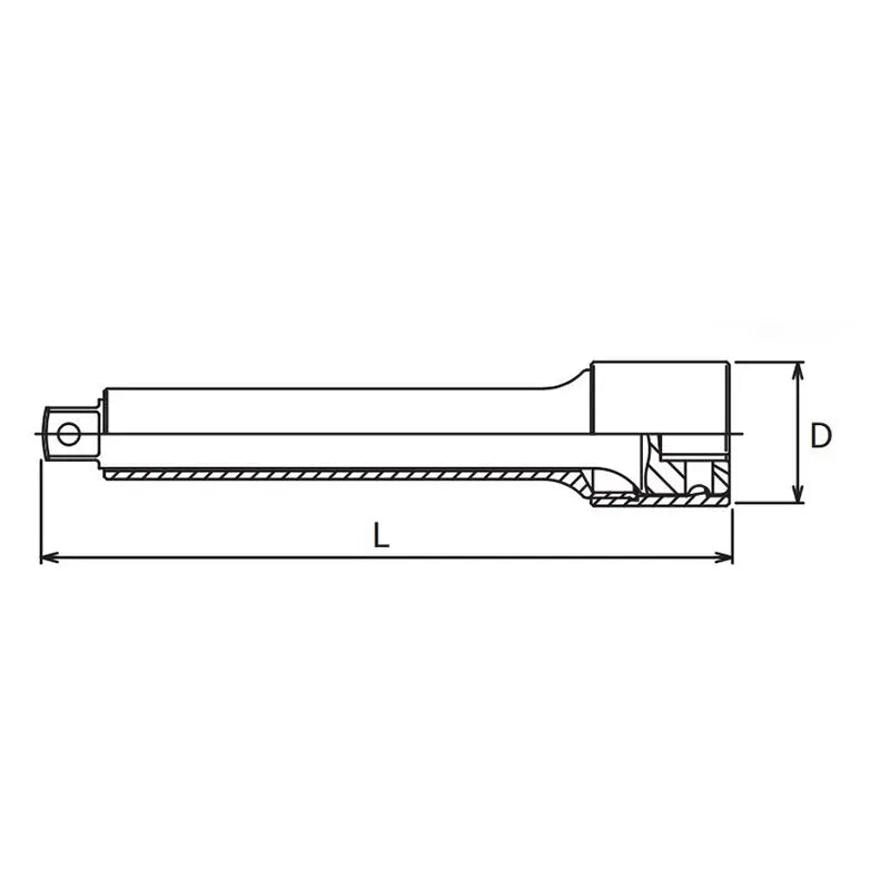 Ko-ken Tools 3/8 Sq. Dr. Extension Bar with Plastic Protector Length 250mm Pin type Turnable POM cover Ko-ken Tools