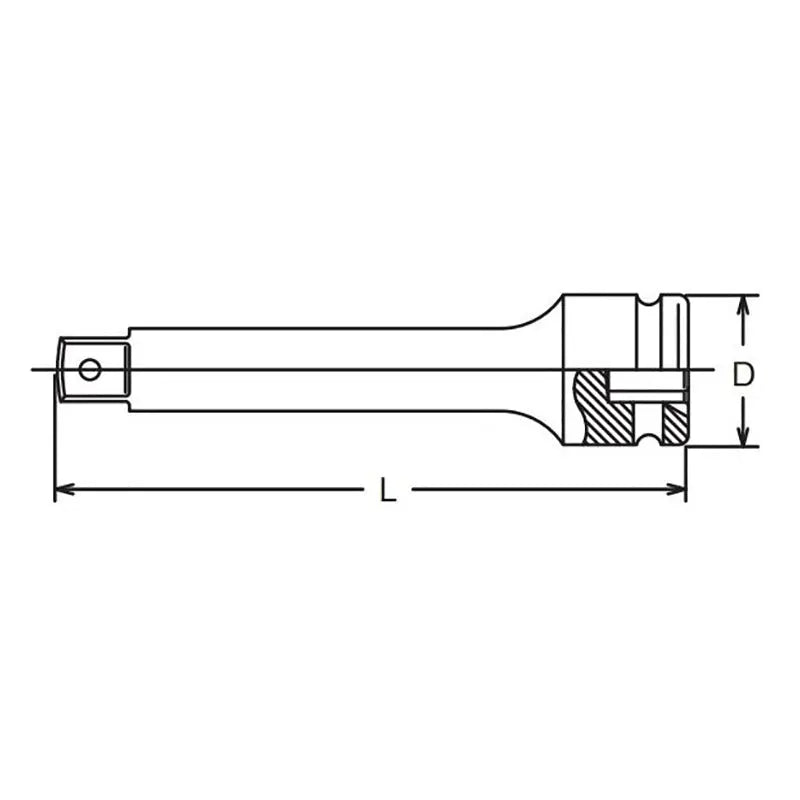 Ko-ken Tools 3/8 Sq. Dr. Extension Bar Length 50mm Pin type Ko-ken Tools