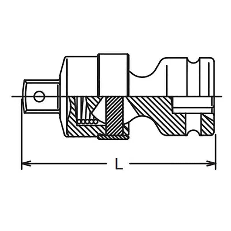 Ko-ken Tools 3/8 Sq. Dr. Universal Joint 3/8 Square Length 56mm Ball type Ko-ken Tools