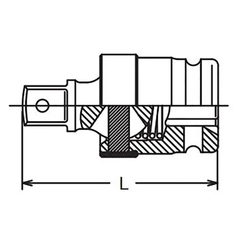 Ko-ken Tools 3/8 Sq. Dr. Universal Joint 3/8 Square Length 48mm Hole type Ko-ken Tools