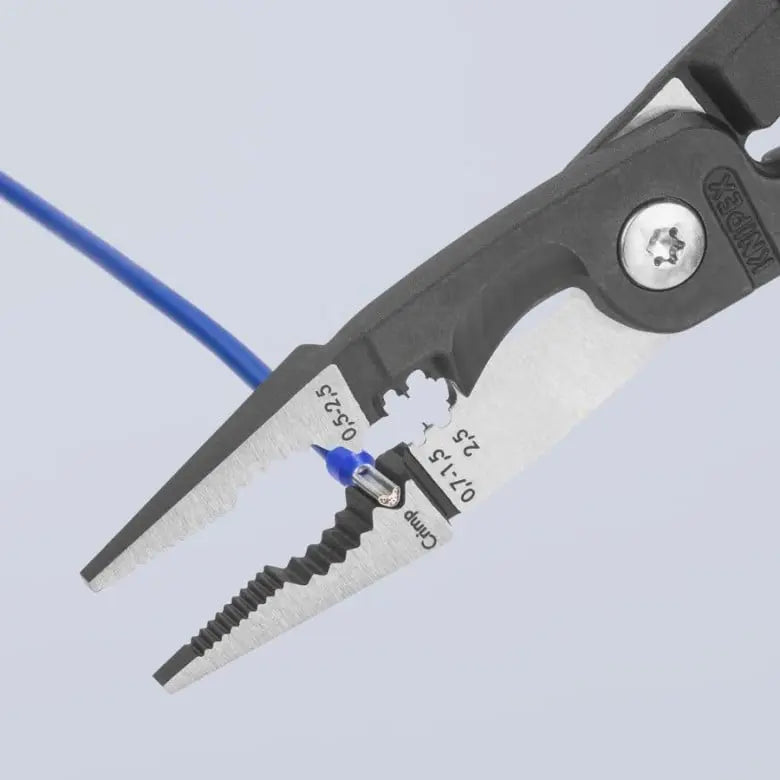 Knipex 6-in-1 Electrical Metric Wire Installation Plier, 8 in - KN 13 81 200 Knipex