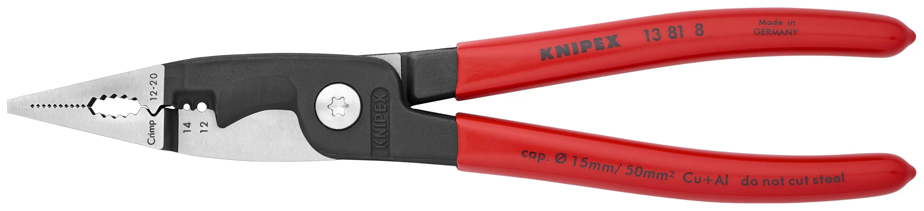 Knipex 13 81 8 KN | Electrical Installation Pliers, 12,14 AWG Knipex