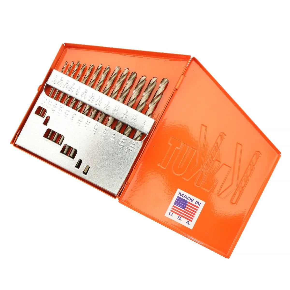KnKut Set of 13 HD Hexagon Shank M35 Cobalt Jobber Length Drill Bit, 1/16 in - 1/4 in by 64ths - 13KK35 KnKut