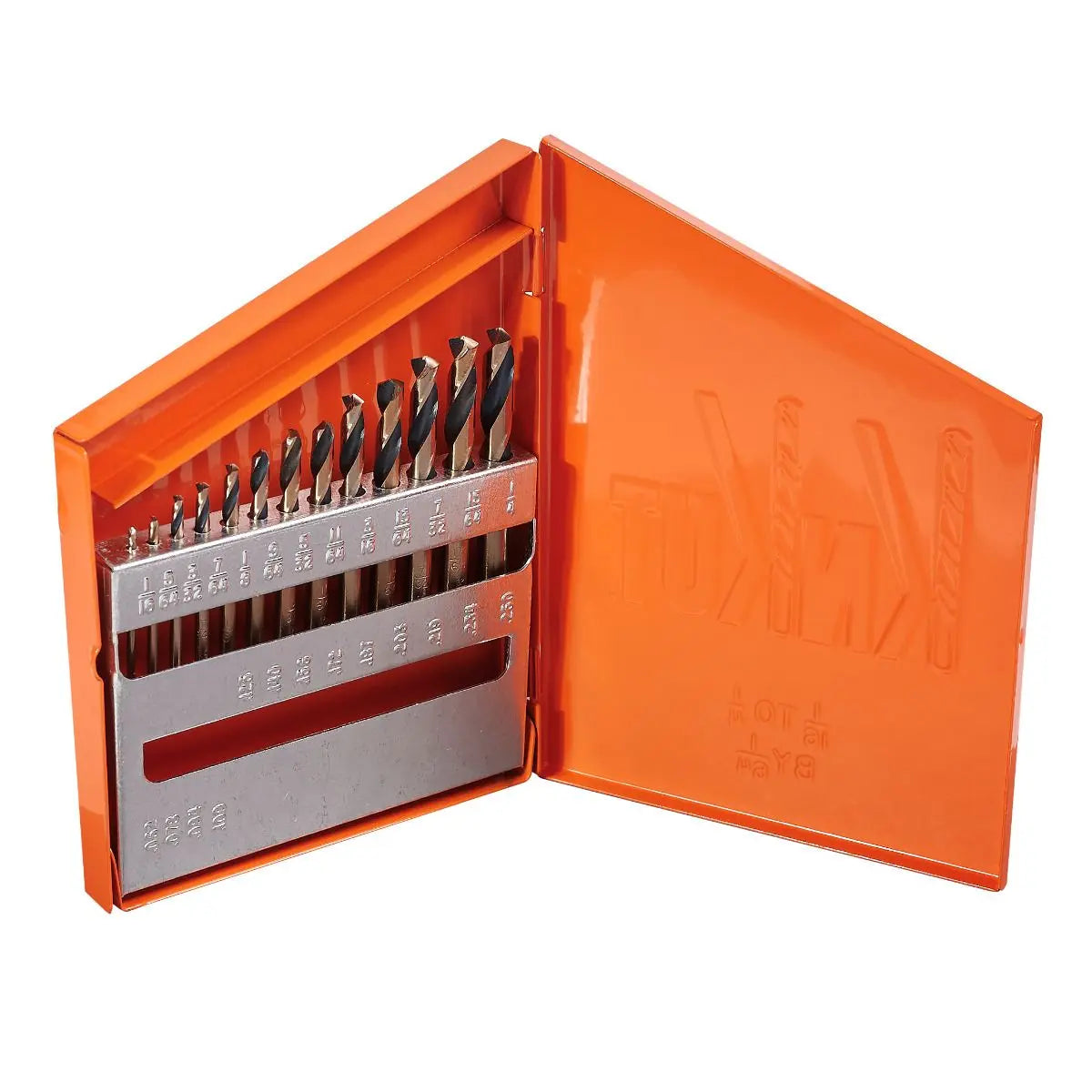 KnKut Set of 13 Fractional Short Stubby Length Drill Bit, 1/16 in - 1/4 in by 64ths - 13KK7 KnKut