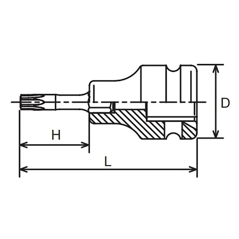 Ko-ken Tools 1/2 Sq. Dr. Bit Socket TORXÂ® T30 Length 60mm Ko-ken Tools