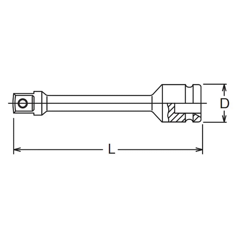 Ko-ken Tools 1/2 Sq. Dr. Torsion Extension Bar 100Nm Length 196mm Pin type Ko-ken Tools