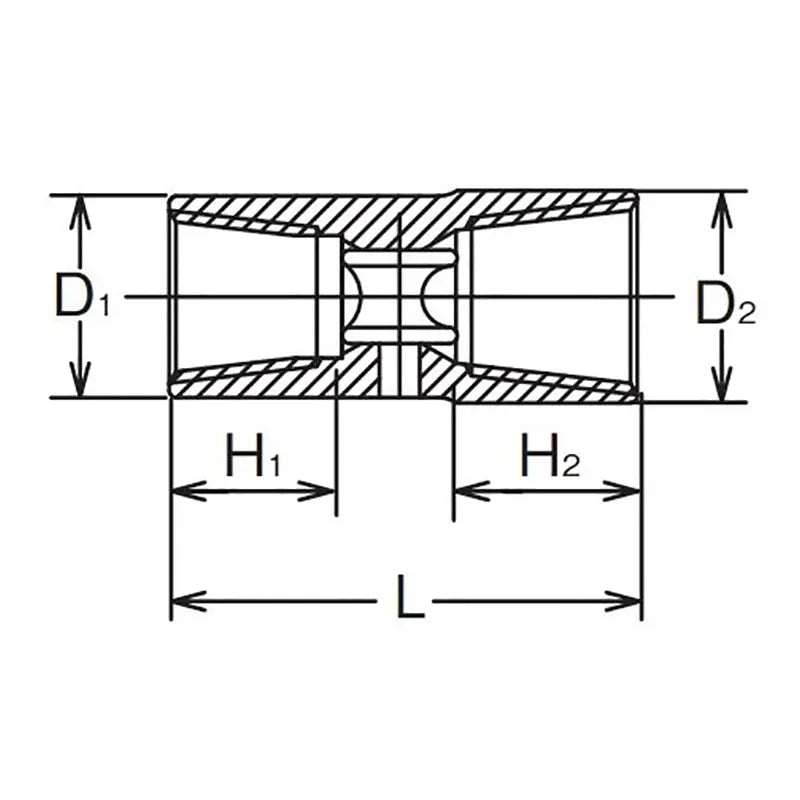 Ko-ken Tools 1/2 Sq. Dr. Lock Nut Buster 26 x 27.5mm Double Ended Length 65mm Ko-ken Tools