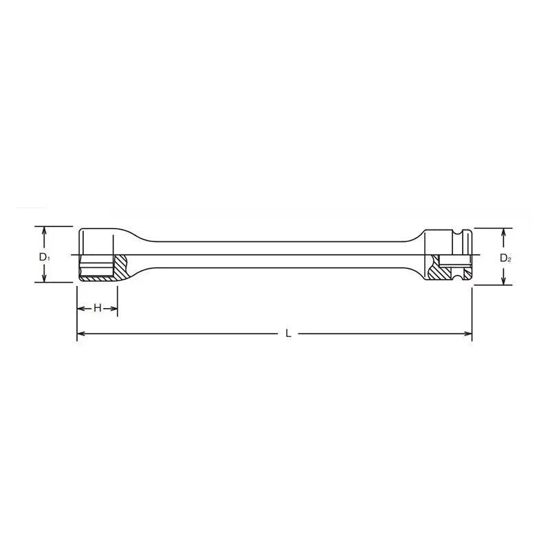 Ko-ken Tools 1/2 Sq. Dr. Extension Socket 9/16 6 point Length 150mm For Prop Shaft Ko-ken Tools