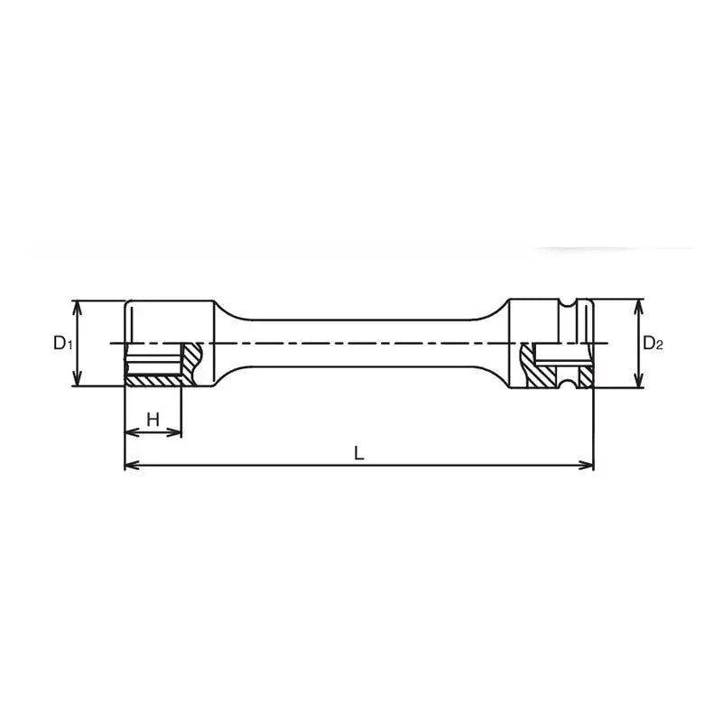 Ko-ken Tools 1/2 Sq. Dr. Impact 6-Point Metric Extension Socket 17mm - Length 250mm Ko-ken Tools