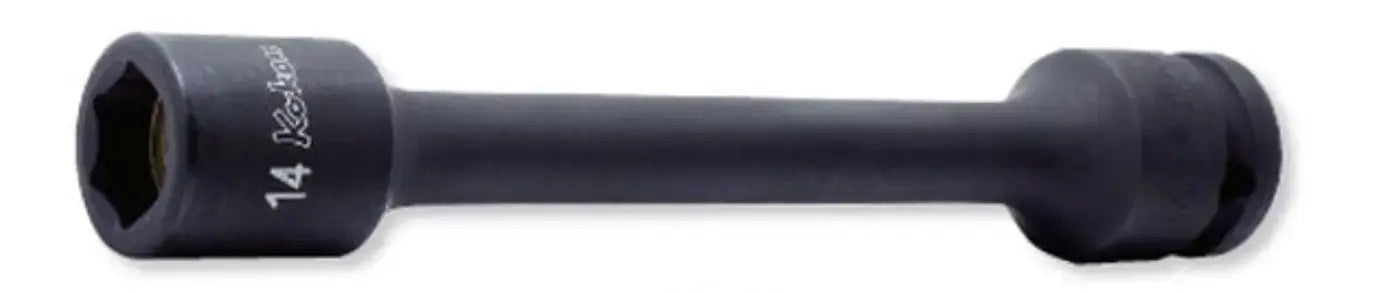 Ko-ken Tools 1/2 in Square Drive 6-Point Extension Socket with Magnet, 14mm, Length 150mm - 14145MG.150-14