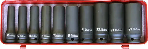 Ko-ken Tools 1/2 Sq. Dr. 10 Piece Impact Deep 6-Point Socket Set 10-27mm Ko-ken Tools