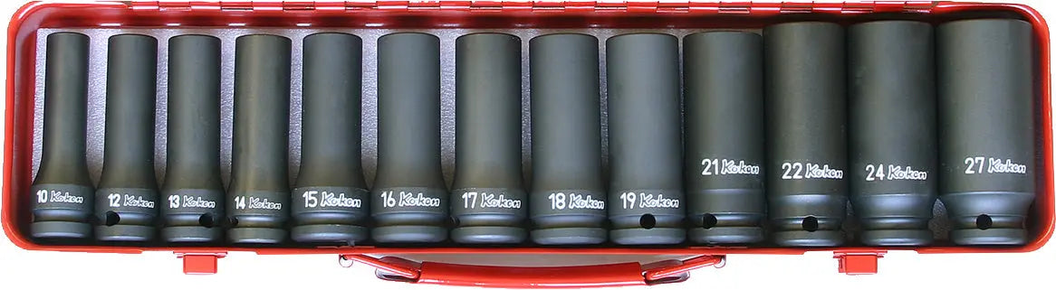 Ko-ken Tools 1/2 Sq. Dr. 13 Piece Impact Deep 6-Point Socket Set 10-27mm Ko-ken Tools