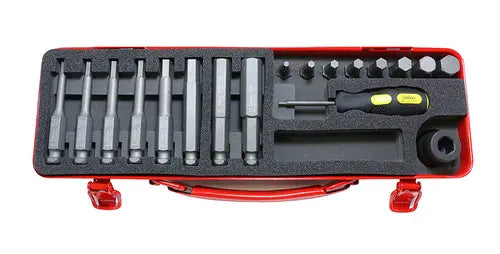 Ko-ken Tools 1/2 Sq. Dr. Bit + Bit Holder Set 4-14mm Hex 18 pieces Ko-ken Tools