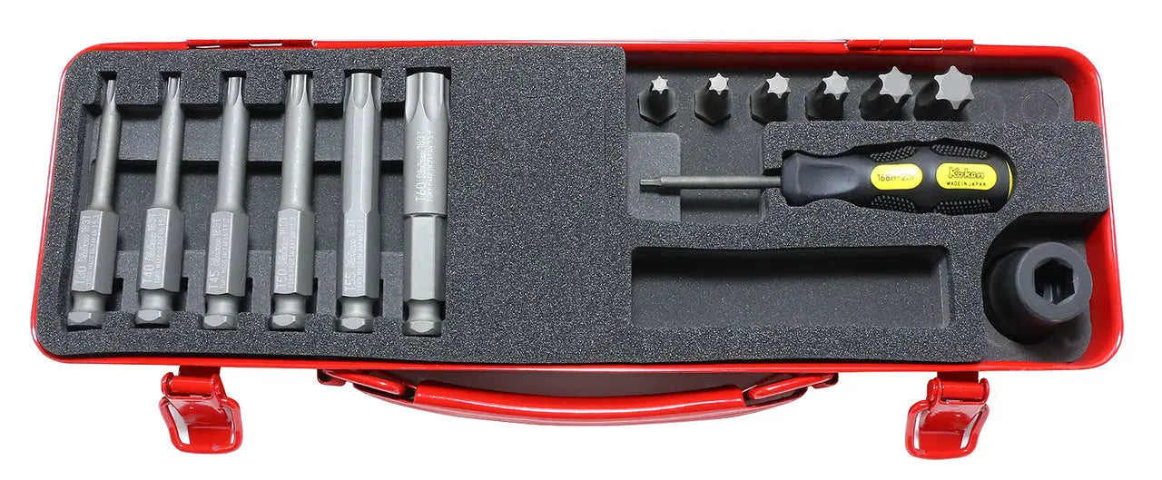 Ko-ken Tools 1/2 Sq. Dr. Bit + Bit Holder Set TORXÂ® T30-T60 14 pieces Ko-ken Tools
