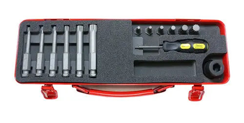 Ko-ken Tools 1/2 Sq. Dr. Bit + Bit Holder Set XZN M4-M12 14 pieces Ko-ken Tools