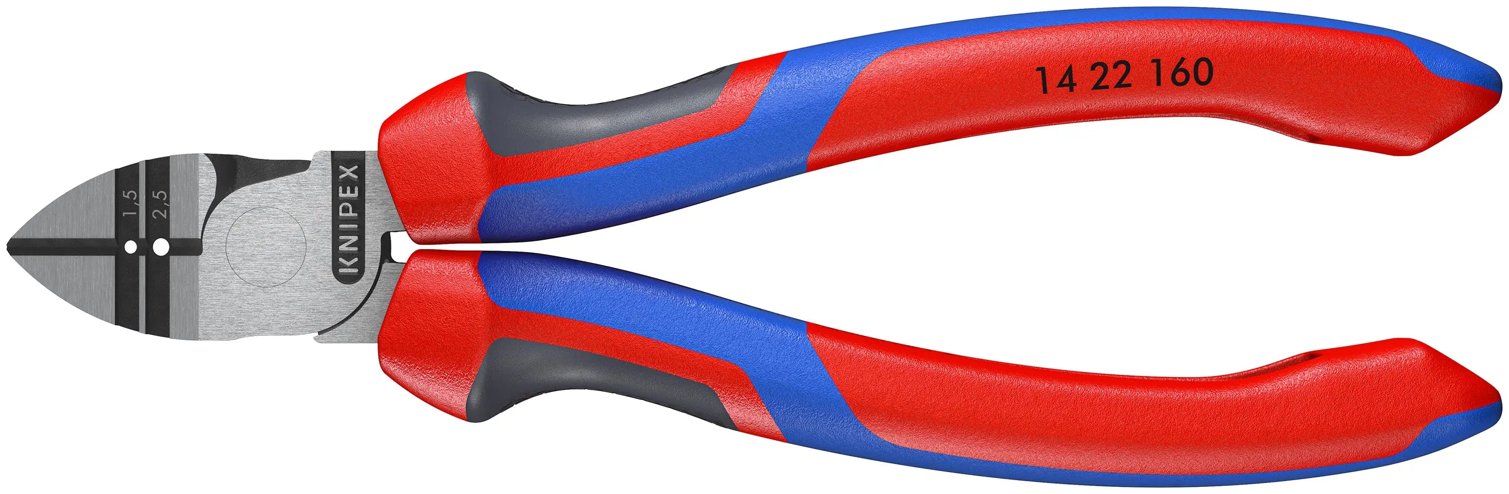 KNIPEX 14 22 160 | 6 1/4" Diagonal Cutting Pliers with Stripper Knipex