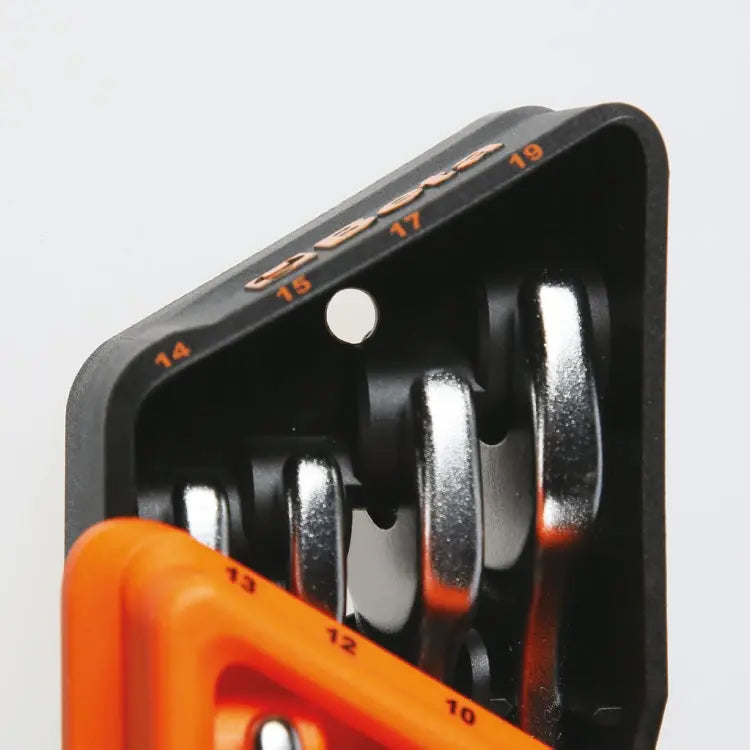 Beta Tools (Article# 142SN/SC8) Set of 8 Swivel End Ratcheting Combination Wrenches with Compact Support - BT 001420258 