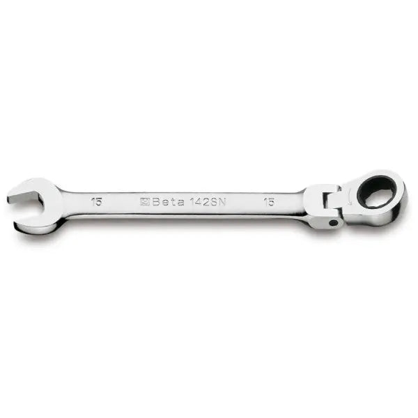 Beta Tools (Article# 142SN 11) 11 x 11, 15 deg, 12 Point Flex Head, Ratcheting Combination Wrench, Chrome-Plated - BT 1420211 Beta Tools