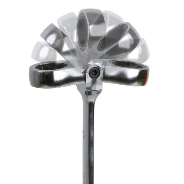 Beta Tools (Article# 142SN/SC9) Set of 9 Swivel-End Ratcheting Combination Wrenches with Holder, Chrome-Plated, 8mm-19mm - BT 1420259 Beta Tools