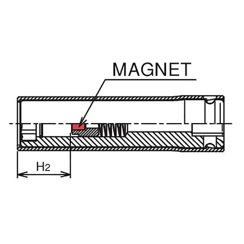 Ko-ken Tools 1/2 Sq. Dr. Socket with Plastic Protector 16mm Slide Magnet Length 80mm Turnable POM cover Ko-ken Tools