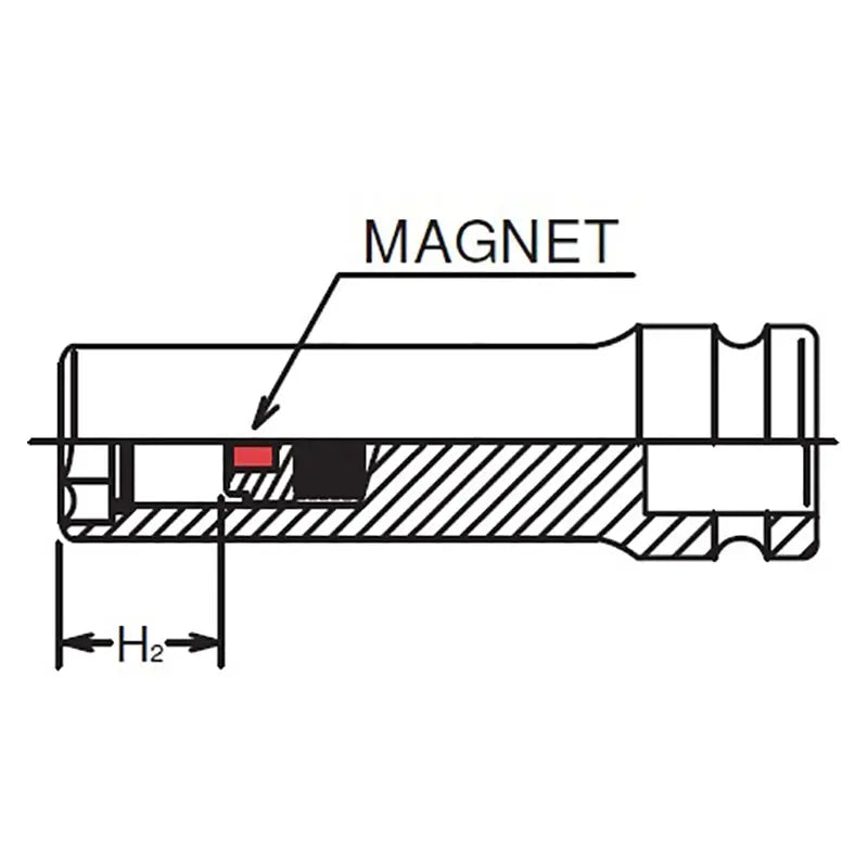 Ko-ken Tools 1/2 Sq. Dr. Socket 16mm Sliding Magnet Ko-ken Tools