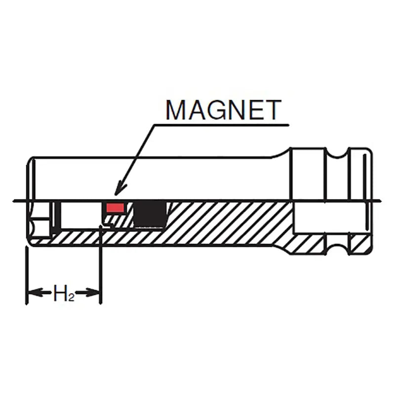 Ko-ken Tools 1/2 Sq. Dr. Socket 19mm Sliding Magnet Ko-ken Tools