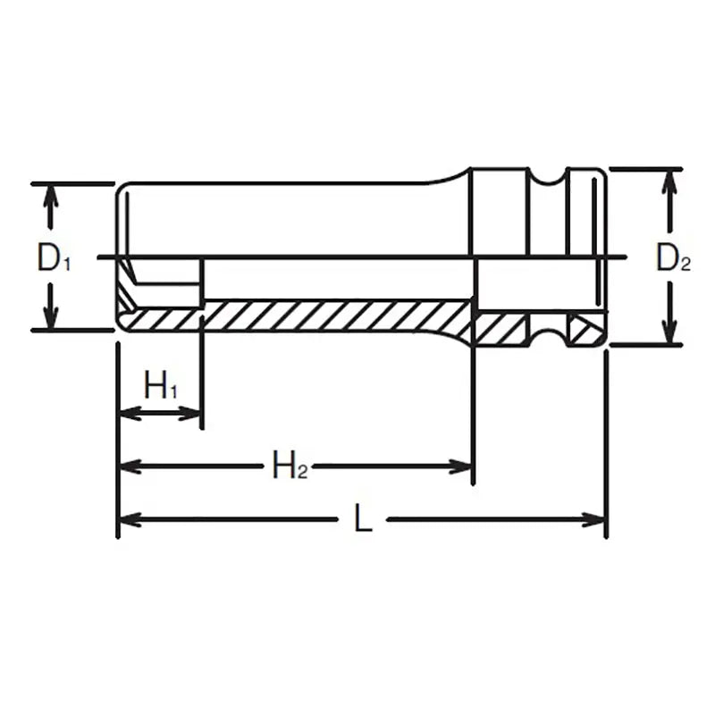 Ko-ken Tools 1/2 Sq. Dr. Socket 20mm Pathfinder Length 80mm Ko-ken Tools