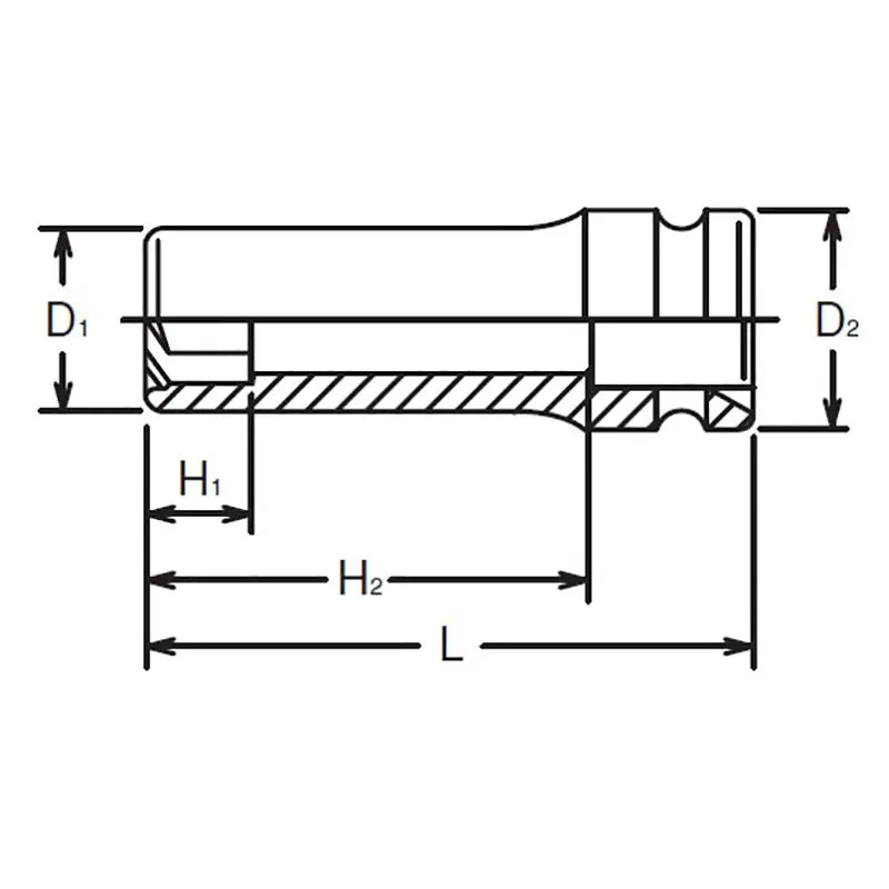 Ko-ken Tools 1/2 Sq. Dr. Socket 27mm Pathfinder Length 85mm Ko-ken Tools