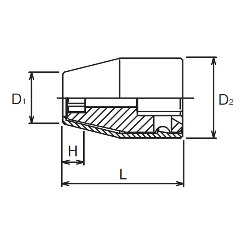 Ko-ken Tools 1/2 Sq. Dr. Socket with Plastic Protector 17mm 6 point Length 39.3mm Turnable POM cover Ko-ken Tools