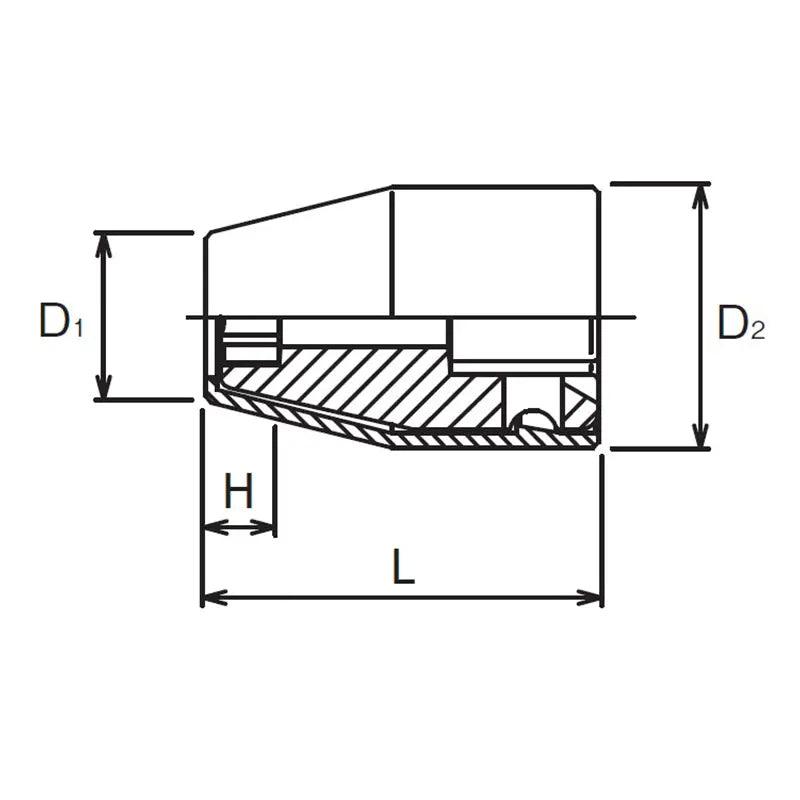 Ko-ken Tools 1/2 Sq. Dr. Socket with Plastic Protector 19mm 6 point Length 39.3mm Turnable POM cover Ko-ken Tools