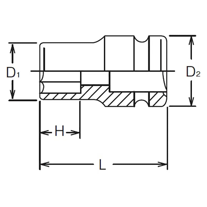 Ko-ken Tools 1/2 Sq. Dr. Socket 9mm 6 point Length 38mm Thin walled Ko-ken Tools
